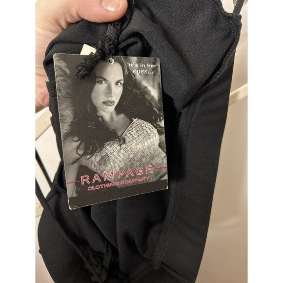 Rampage Womens 90s Y2K Vintage Prom Gown Strappy Layered Black Size Large NWT - Picture 10 of 11